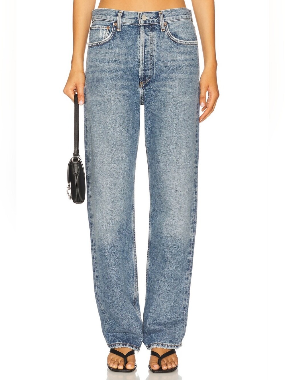 Agolde Fran Low Slung Easy Straight Jeans In Invention 23